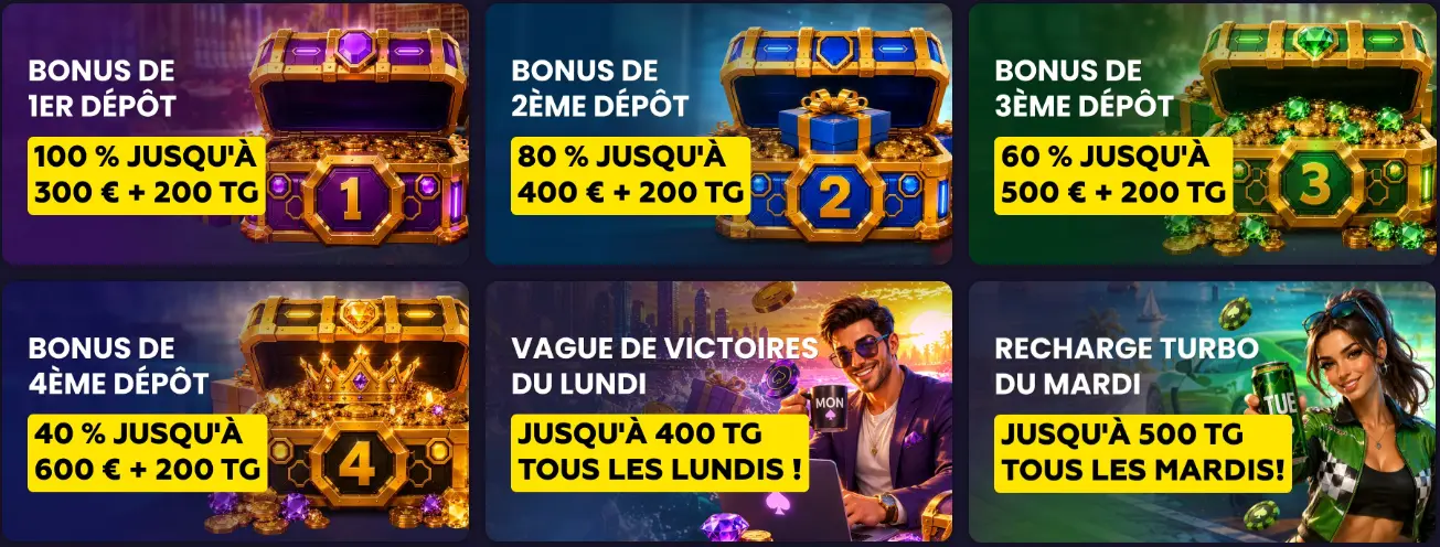 Promotions Playfina Casino — bonus de bienvenue, rechargements, cashback et campagnes récurrentes